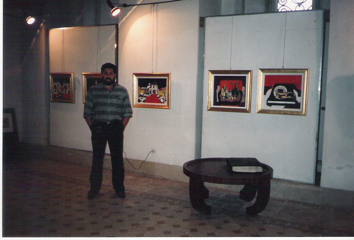 Petru Rusu și Serghei Niculescu-Mizil la expoziția de pictură organizată în 1987 la Roma | Modernism